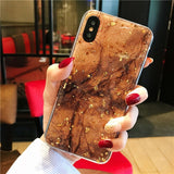 Lovebay Phone Case For iPhone 11 6 6s 7 8 Plus X XR XS Max Luxury Bling Gold Foil Marble Glitter Soft TPU For iPhone 11 Pro Max