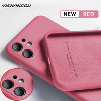 For iPhone 11 Pro SE 2 Case Luxury Original Silicone Full Protection Soft Cover For iPhone X XR 11 XS Max 7 8 6 6s Phone Case