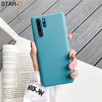 candy color silicone phone case for huawei p30 lite pro p20 lite p10 p smart plus z 2019 2018 matte soft tpu back cover