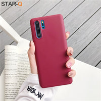 candy color silicone phone case for huawei p30 lite pro p20 lite p10 p smart plus z 2019 2018 matte soft tpu back cover