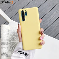 candy color silicone phone case for huawei p30 lite pro p20 lite p10 p smart plus z 2019 2018 matte soft tpu back cover