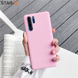 candy color silicone phone case for huawei p30 lite pro p20 lite p10 p smart plus z 2019 2018 matte soft tpu back cover