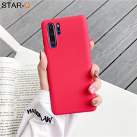 candy color silicone phone case for huawei p30 lite pro p20 lite p10 p smart plus z 2019 2018 matte soft tpu back cover