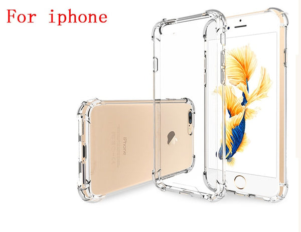 Silicone Clear TPU Case For iPhone 5s SE Cover For iPhone X XR XS MAX 7 8 6s 6 Plus Ultra Thin Crystal Back Protect Rubber Phone