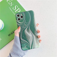 Ottwn Fashion Matte Marble Texture Stone Phone Case For iPhone 11 11Pro Max X XR XS Max 7 8 Plus Soft IMD Silicone Back Cover