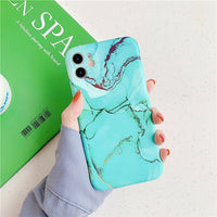 Ottwn Fashion Matte Marble Texture Stone Phone Case For iPhone 11 11Pro Max X XR XS Max 7 8 Plus Soft IMD Silicone Back Cover