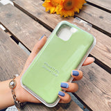 Official With LOGO Silicone Case For iphone 7 8 6 6s plus phone Case For apple iphone 11 pro max xr xs max x se 2020 Cover