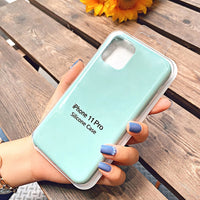 Official With LOGO Silicone Case For iphone 7 8 6 6s plus phone Case For apple iphone 11 pro max xr xs max x se 2020 Cover