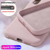 YISHANGOU Case For Apple iPhone 11 12 Pro Max SE 2 2020 6 S 7 8 Plus X XS MAX XR Cute Candy Color Couples Soft Silicone Cover